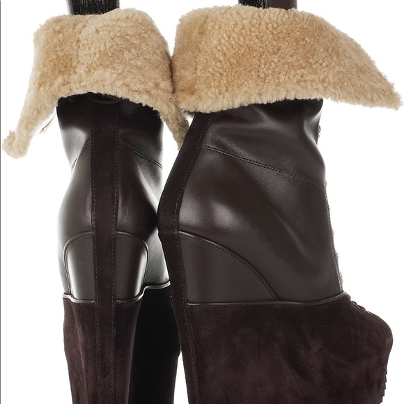 YSL
Ariane shearling/suede platform boots NWT - Picture 5 of 10